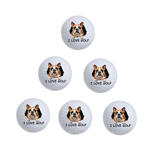 Novelty Golf Balls – Bulldog (6 Pack)
